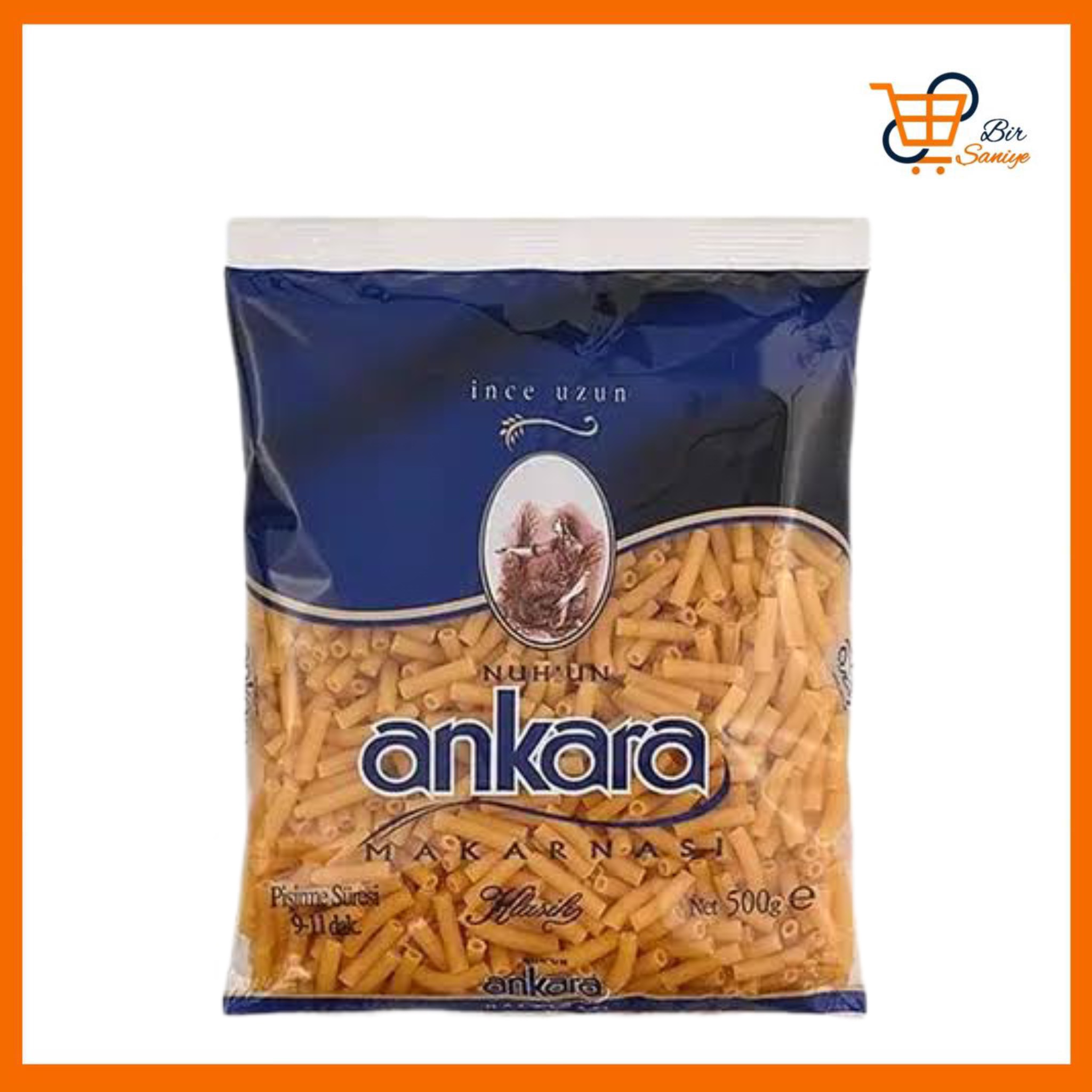 ماکارونی آنکارا لوله ای ریز حجم ۵۰۰ گرم ankara